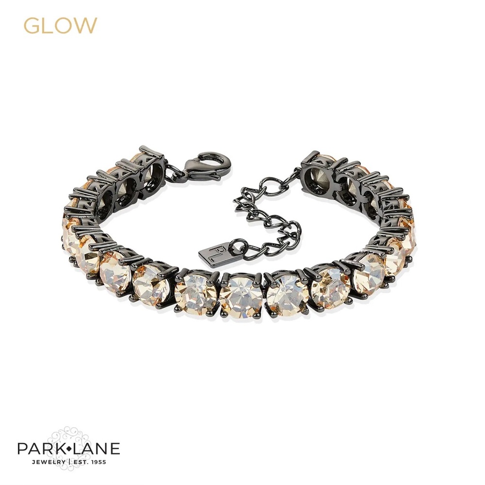 Park Lane “GLOW” Impression Bracelet & Earrings Golden stones SET in hematite. - Picture 2 of 14